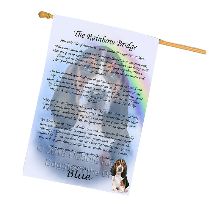 Rainbow Bridge Basset Hound Dog House Flag FLG56240
