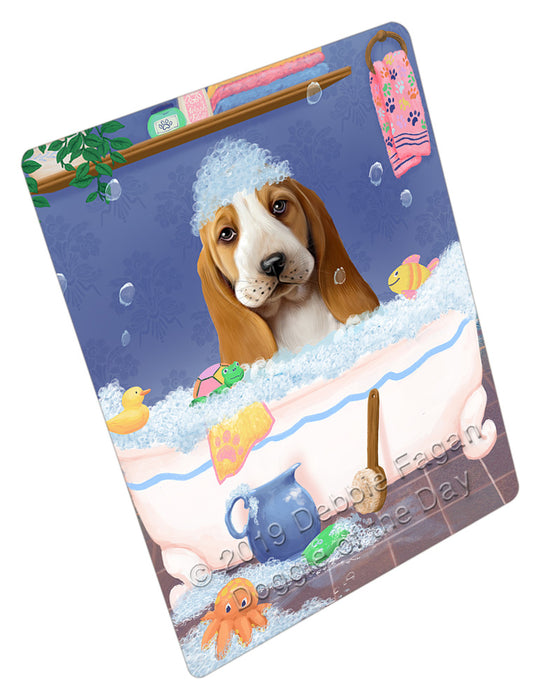 Rub A Dub Dog In A Tub Basset Hound Dog Cutting Board - For Kitchen - Scratch & Stain Resistant - Designed To Stay In Place - Easy To Clean By Hand - Perfect for Chopping Meats, Vegetables, CA81566
