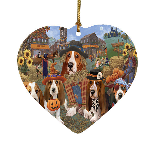 Halloween 'Round Town Australian Terrier Dogs Heart Christmas Ornament HPOR57466