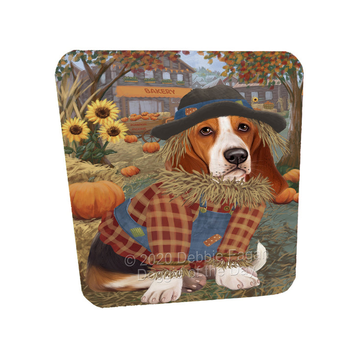 Halloween 'Round Town Basset Hound Dogs Coasters Set of 4 CSTA57833