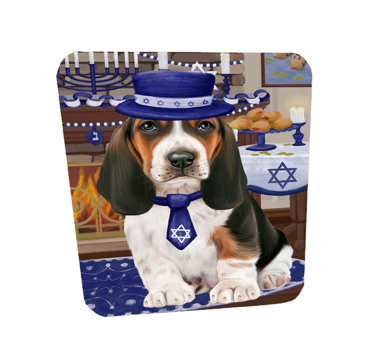 Happy Hanukkah Family Australian Terrier Dogs Coasters Set of 4 CSTA57600