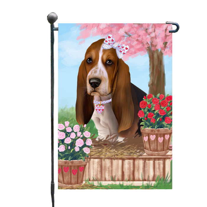 Personalized Rosie 25 Cent Kisses Basset Hound Dog Custom Garden Flag GFLG64638