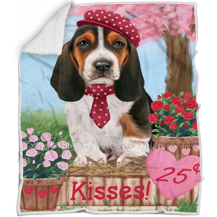 Rosie 25 Cent Kisses Basset Hound Dog Blanket BLNKT121683