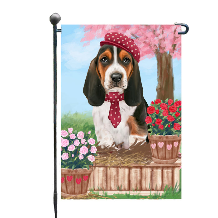 Personalized Rosie 25 Cent Kisses Basset Hound Dog Custom Garden Flag GFLG64639