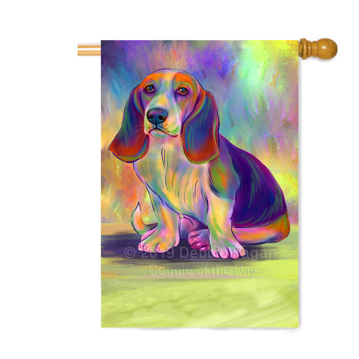 Personalized Paradise Wave Basset Hound Dog Custom House Flag FLG-DOTD-A60060