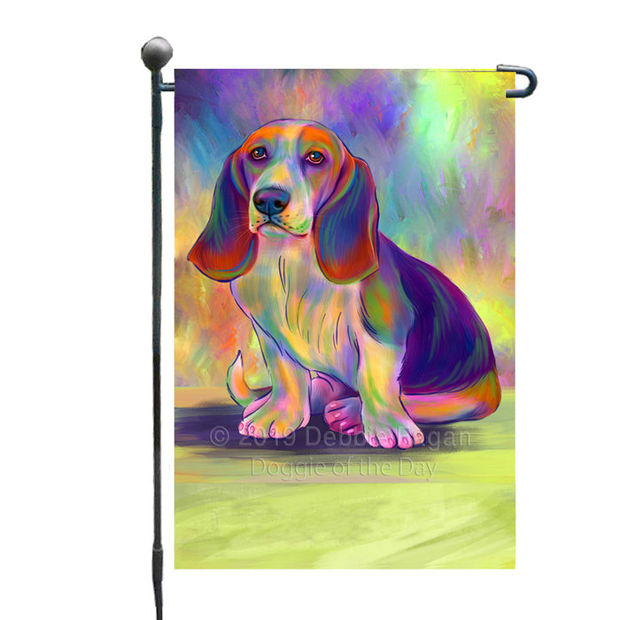 Personalized Paradise Wave Basset Hound Dog Custom Garden Flags GFLG-DOTD-A60004