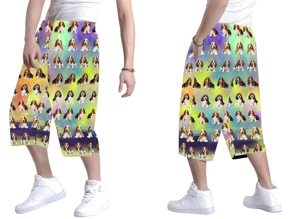 Paradise Wave Basset Hound Dogs All Over Print Men's Baggy Shorts