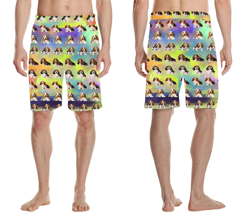 Paradise Wave Basset Hound Dogs All Over Print Men's Casual Shorts
