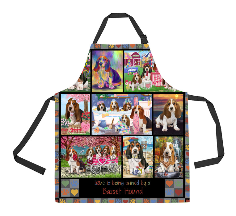 Love is Being Owned Basset Hound Dog Grey Apron