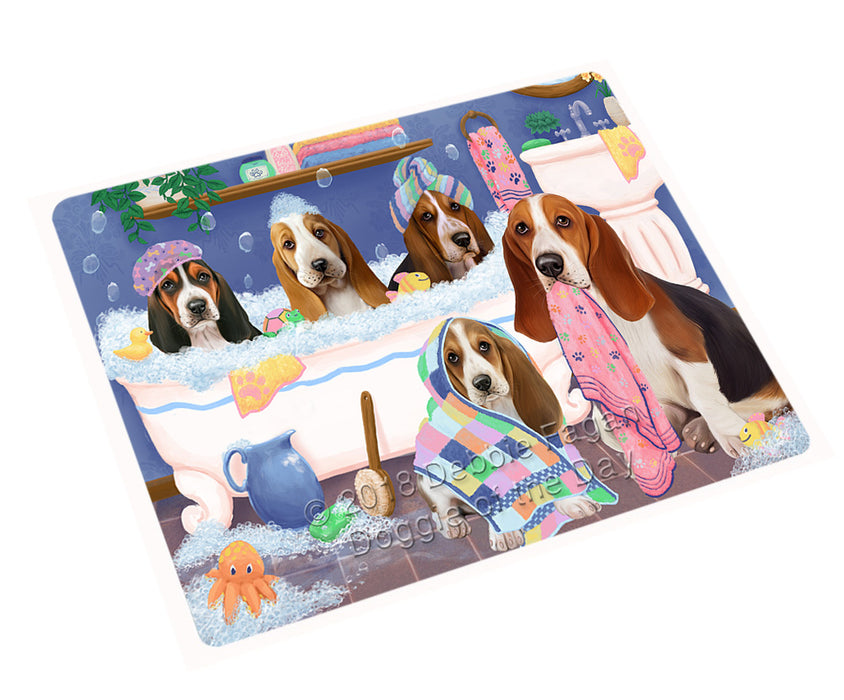 Rub A Dub Dogs In A Tub Basset Hounds Dog Magnet MAG75414 (Small 5.5" x 4.25")
