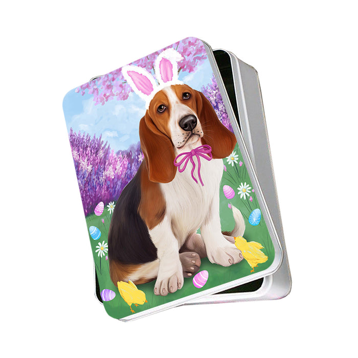 Basset Hound Dog Easter Holiday Photo Storage Tin PITN49041