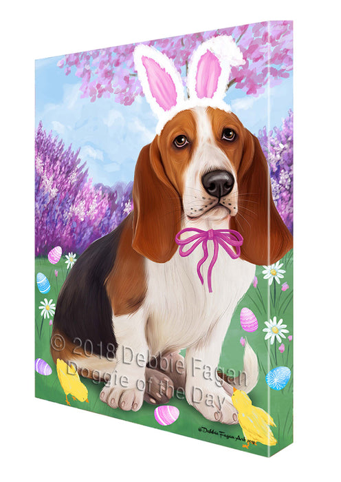 Basset Hound Dog Easter Holiday Canvas Wall Art CVS56982