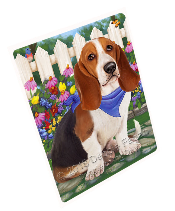 Spring Floral Basset Hound Dog Magnet Mini (3.5" x 2") MAG53202