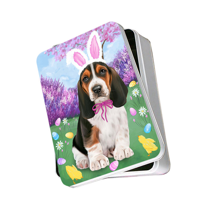 Basset Hound Dog Easter Holiday Photo Storage Tin PITN49042