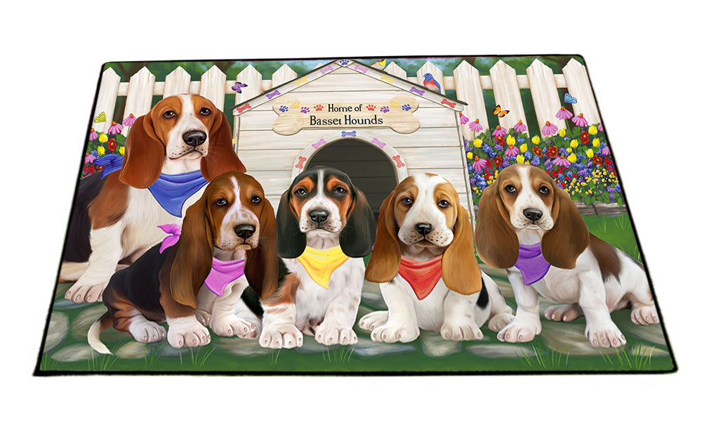 Spring Dog House Basset Hounds Dog Floormat FLMS50100