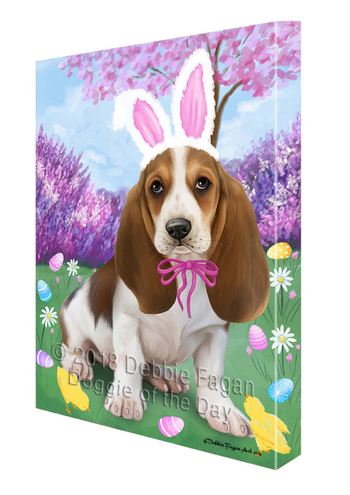 Basset Hound Dog Easter Holiday Canvas Wall Art CVS57000