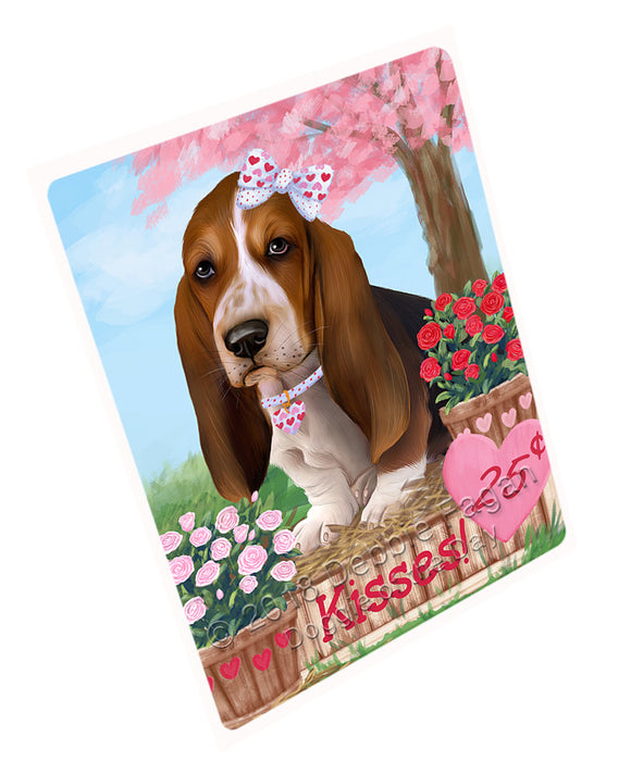 Rosie 25 Cent Kisses Basset Hound Dog Large Refrigerator / Dishwasher Magnet RMAG97104