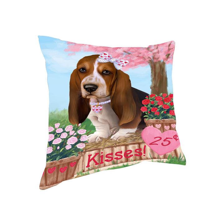 Rosie 25 Cent Kisses Basset Hound Dog Pillow PIL72152