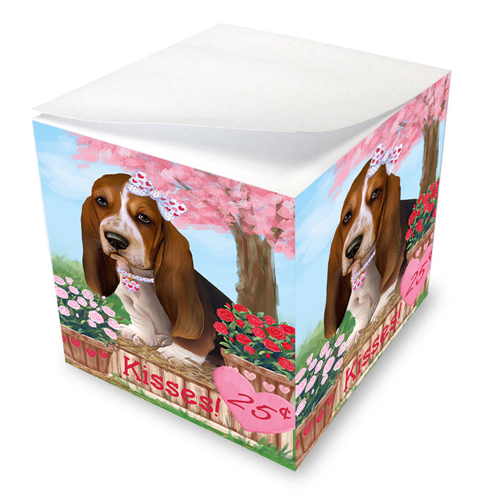 Rosie 25 Cent Kisses Basset Hound Dog Note Cube NOC53878