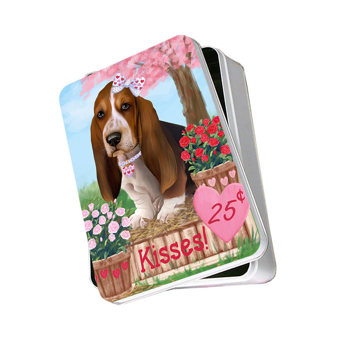 Rosie 25 Cent Kisses Basset Hound Dog Photo Storage Tin PITN55749