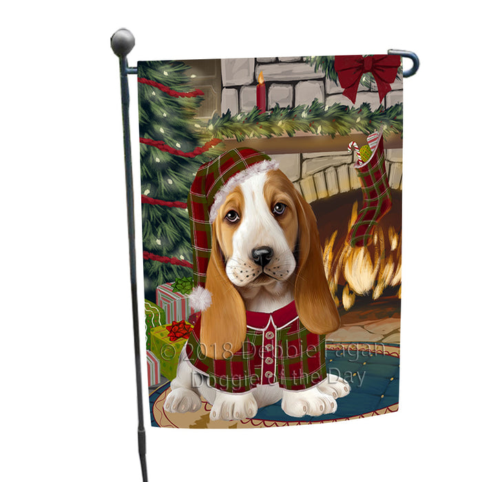 The Stocking was Hung Basset Hound Dog Garden Flag GFLG55481