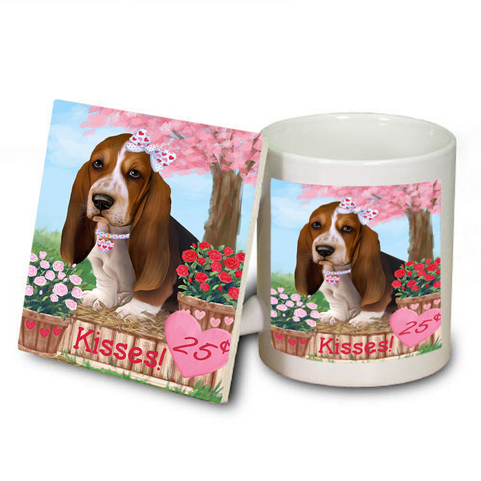 Rosie 25 Cent Kisses Basset Hound Dog Mug and Coaster Set MUC55798