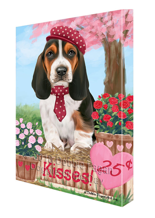 Rosie 25 Cent Kisses Basset Hound Dog Canvas Print Wall Art Décor CVS124487