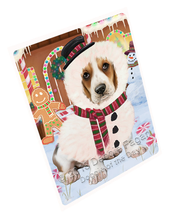 Christmas Gingerbread House Candyfest Basset Hound Dog Magnet MAG73625 (Small 5.5" x 4.25")