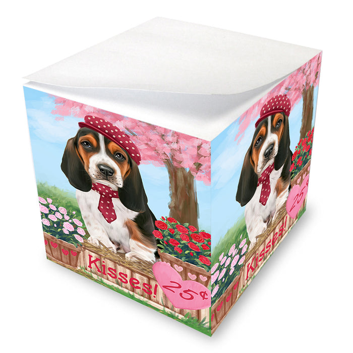 Rosie 25 Cent Kisses Basset Hound Dog Note Cube NOC53879