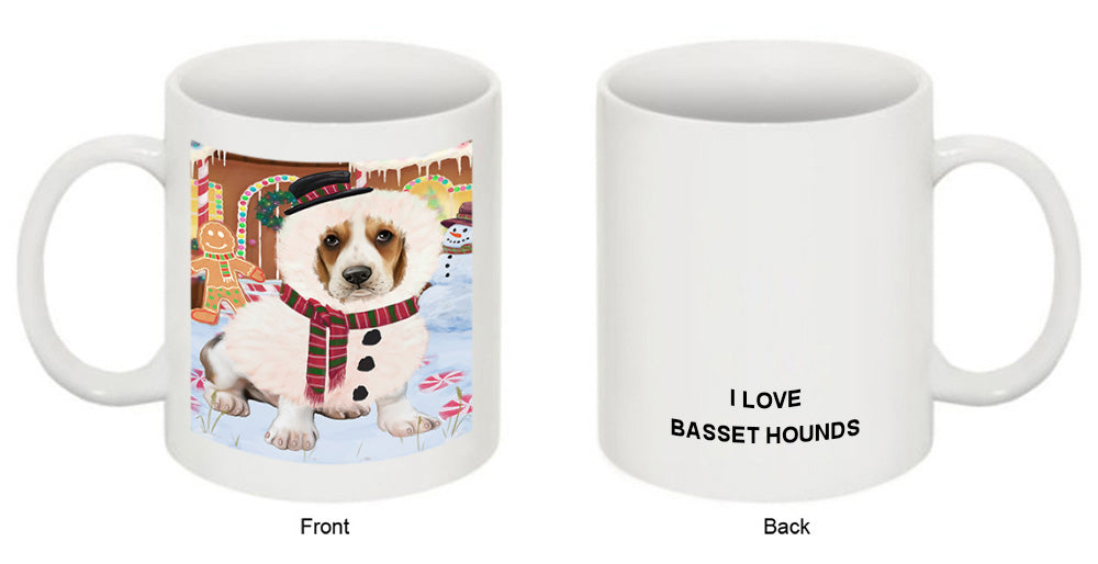Christmas Gingerbread House Candyfest Basset Hound Dog Coffee Mug MUG51560