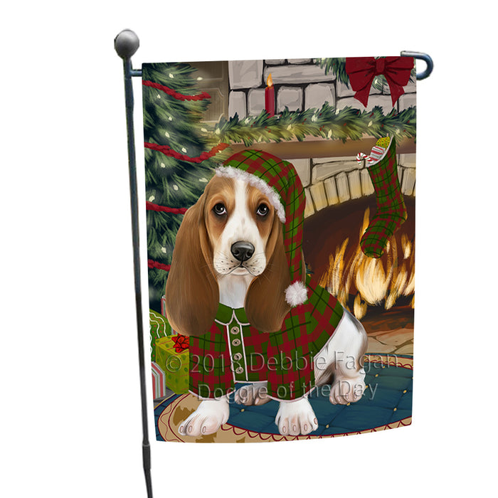 The Stocking was Hung Basset Hound Dog Garden Flag GFLG55482