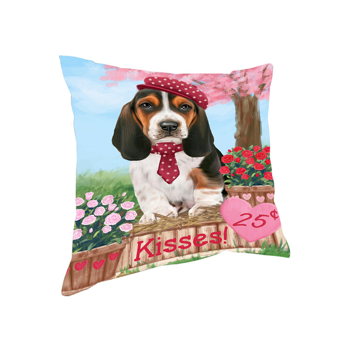 Rosie 25 Cent Kisses Basset Hound Dog Pillow PIL72156