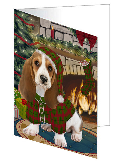 The Stocking was Hung Great Dane Dog Handmade Artwork Assorted Pets Greeting Cards and Note Cards with Envelopes for All Occasions and Holiday Seasons GCD70481