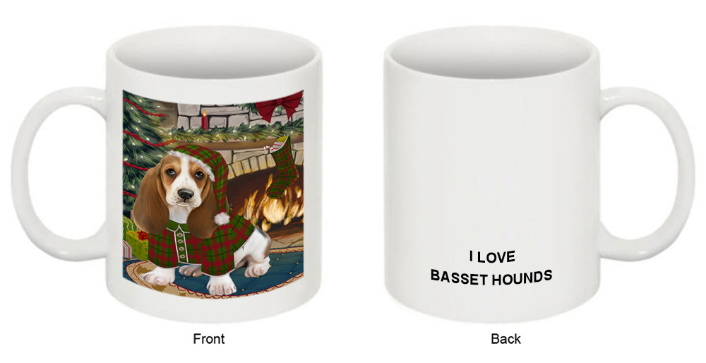 The Stocking was Hung Basset Hound Dog Coffee Mug MUG50587