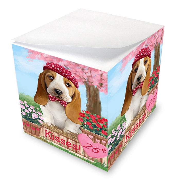 Rosie 25 Cent Kisses Basset Hound Dog Note Cube NOC53880