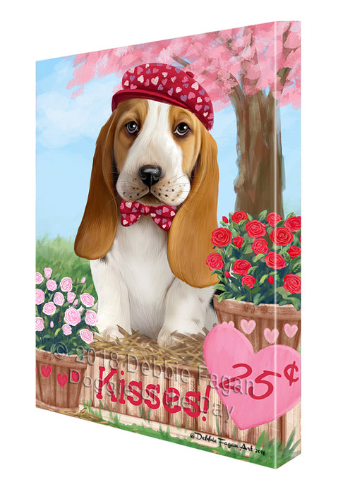 Rosie 25 Cent Kisses Basset Hound Dog Canvas Print Wall Art Décor CVS124496