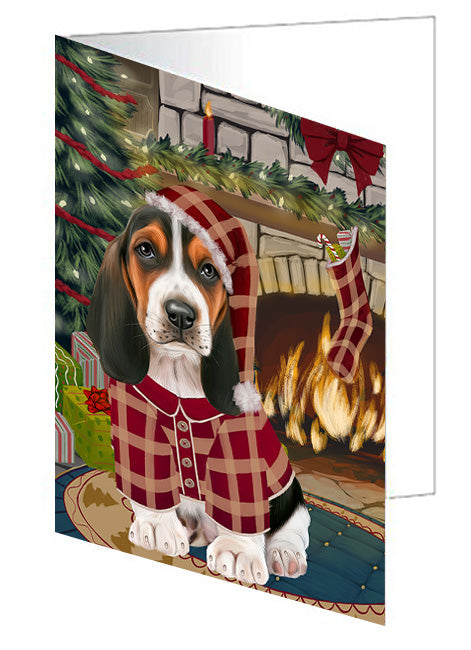 The Stocking was Hung Great Dane Dog Handmade Artwork Assorted Pets Greeting Cards and Note Cards with Envelopes for All Occasions and Holiday Seasons GCD70478