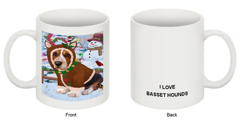 Christmas Gingerbread House Candyfest Basset Hound Dog Coffee Mug MUG51561