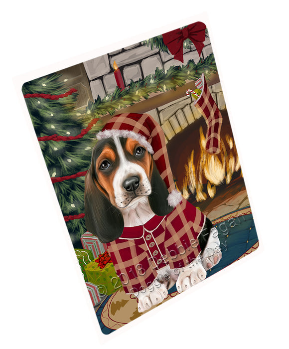 The Stocking was Hung Basset Hound Dog Large Refrigerator / Dishwasher Magnet RMAG93408