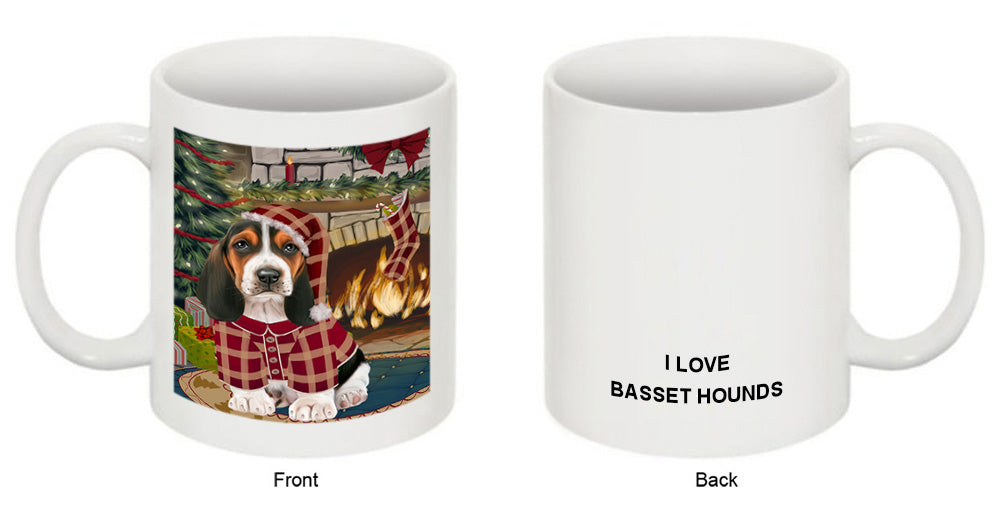 The Stocking was Hung Basset Hound Dog Coffee Mug MUG50588