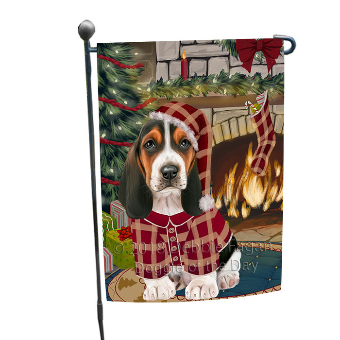 The Stocking was Hung Basset Hound Dog Garden Flag GFLG55483