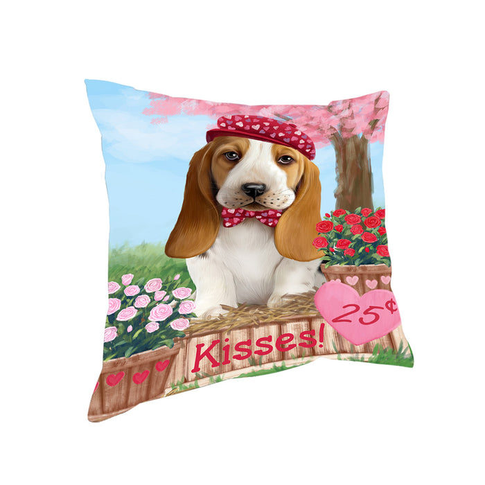 Rosie 25 Cent Kisses Basset Hound Dog Pillow PIL72160