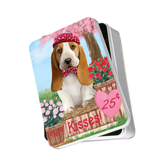 Rosie 25 Cent Kisses Basset Hound Dog Photo Storage Tin PITN55751