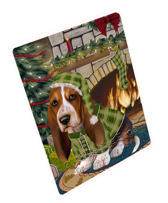 The Stocking was Hung Basset Hound Dog Large Refrigerator / Dishwasher Magnet RMAG93414