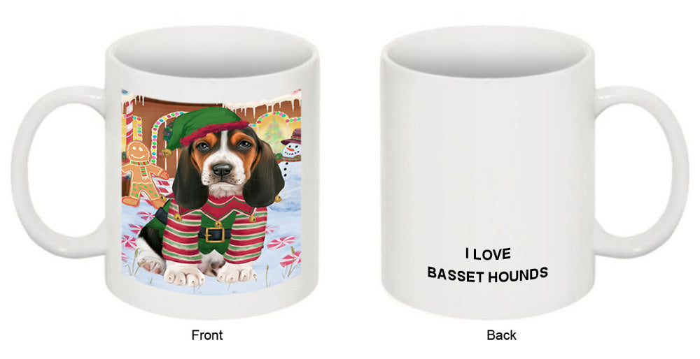 Christmas Gingerbread House Candyfest Basset Hound Dog Coffee Mug MUG51562