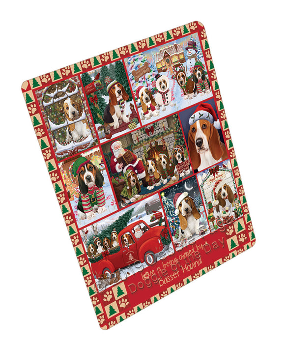 Love is Being Owned Christmas Basset Hound Dogs Refrigerator / Dishwasher Magnet RMAG107700