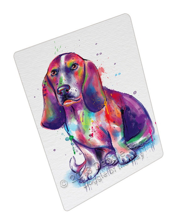 Watercolor Basset Hound Dog Small Magnet MAG76196