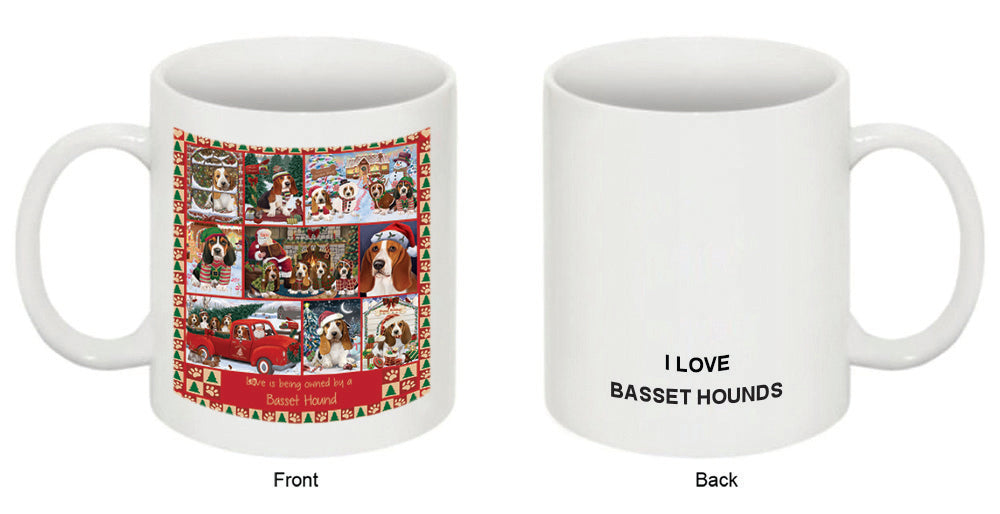 Love is Being Owned Christmas Basset Hound Dogs Coffee Mug MUG52593