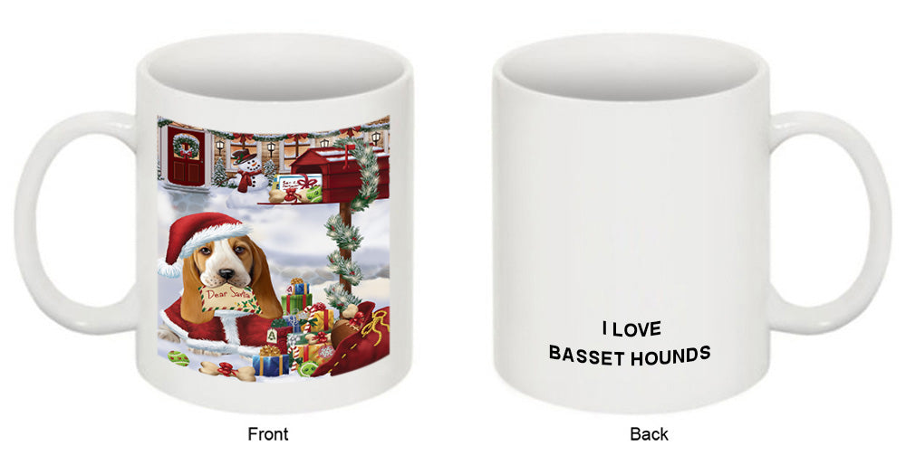 Basset Hound Dog Dear Santa Letter Christmas Holiday Mailbox Coffee Mug MUG49269