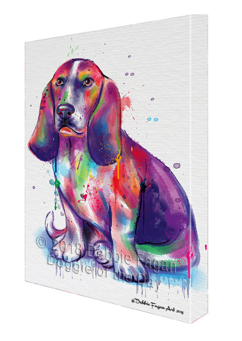 Watercolor Basset Hound Dog Canvas Print Wall Art Décor CVS136079